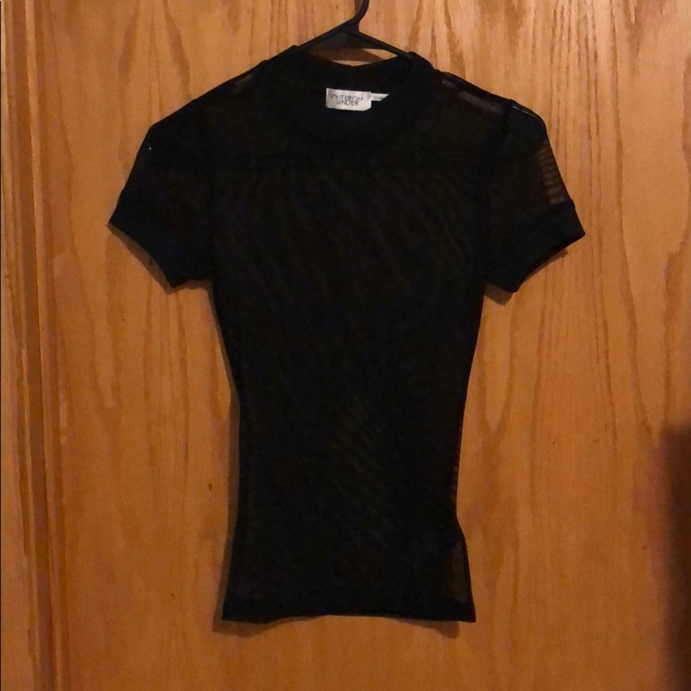 Urban Outfitters Black Sheer Tee